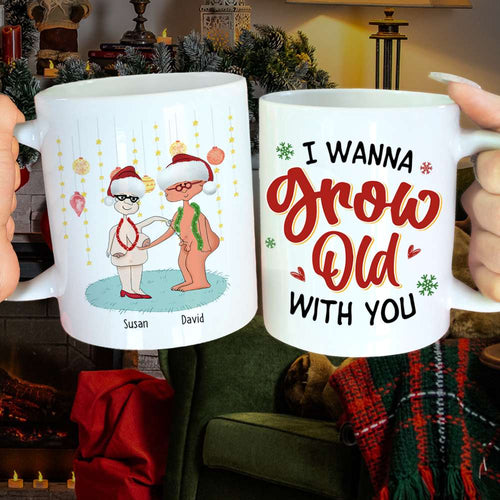 Personalized Couple Mug - I Wanna Grow Old With You | Valentine's Day Gifts | Christmas Gift Coffee Mug PopCulturePrints