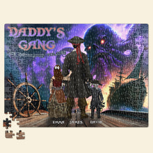 Load image into Gallery viewer, Custom Pirate Family Jigsaw Puzzle for Dad Jigsaw Puzzles PopCulturePrints
