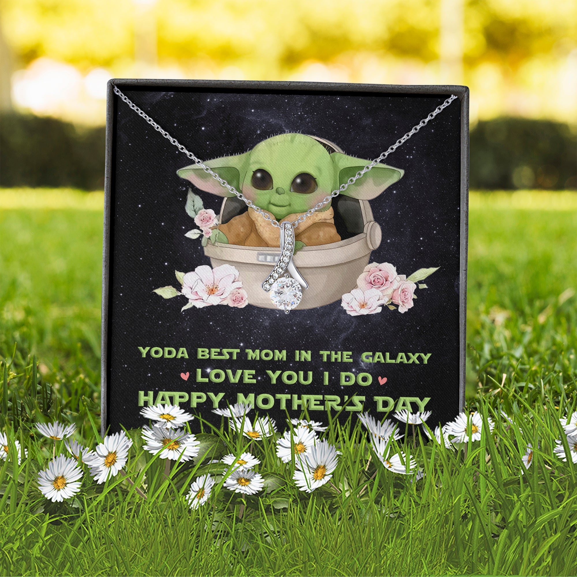 Galaxy's Best Mom Necklace - Mother's Day Gift Jewelry PopCulturePrints