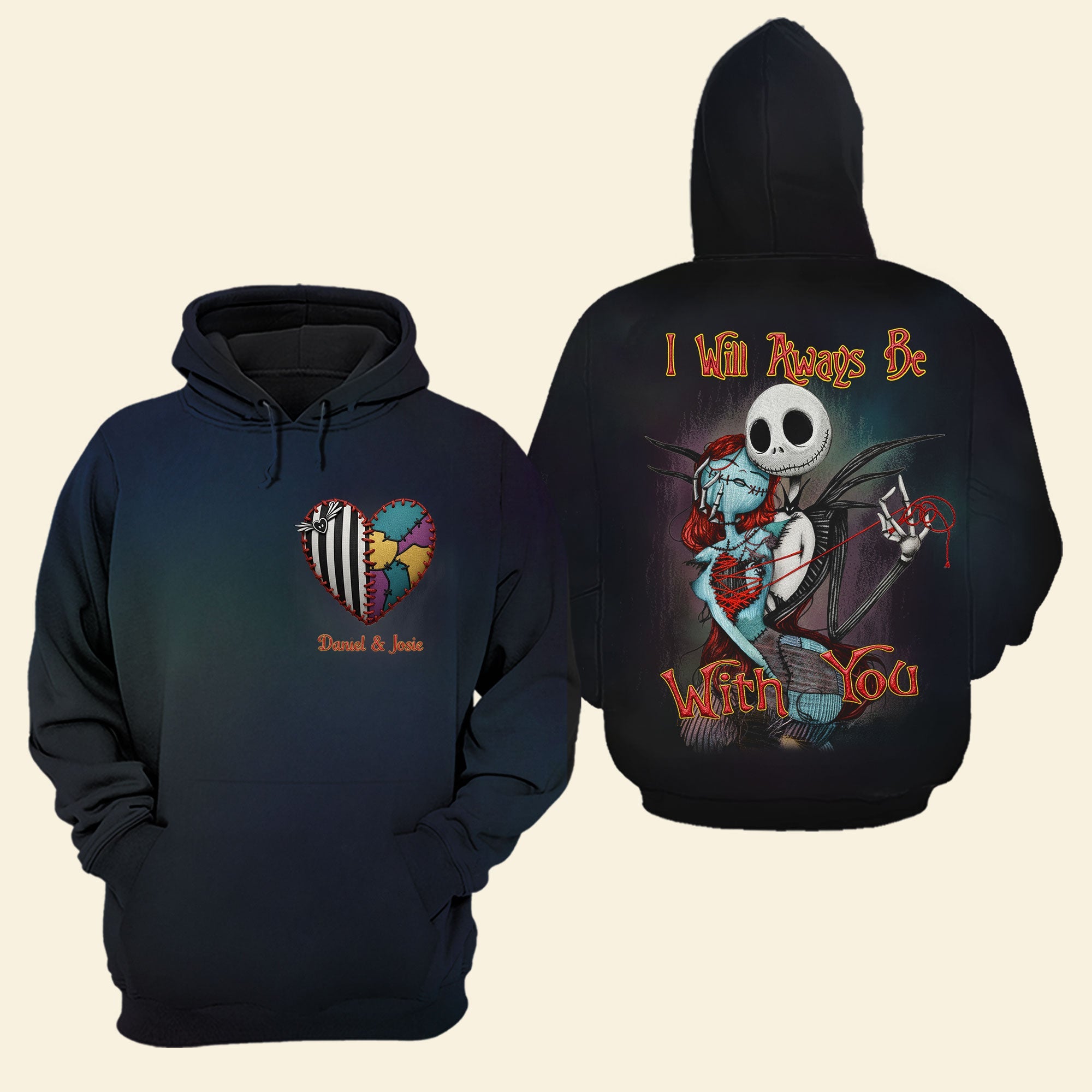 "I Will Always Be With You" - Romantic Couple 3D Shirt - Personalized Gifts for Couples AOP Products PopCulturePrints