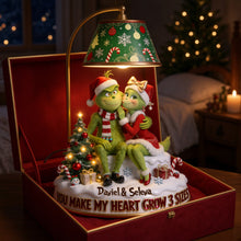 Load image into Gallery viewer, You Make My Heart Grow! - Love Couple Christmas Light Box, Personalized Gift for Couples Light Box PopCulturePrints
