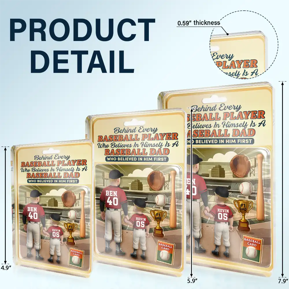 Behind Every Baseball Player - Personalized Custom Shaped Acrylic Plaque Acrylic Plaque PopCulturePrints