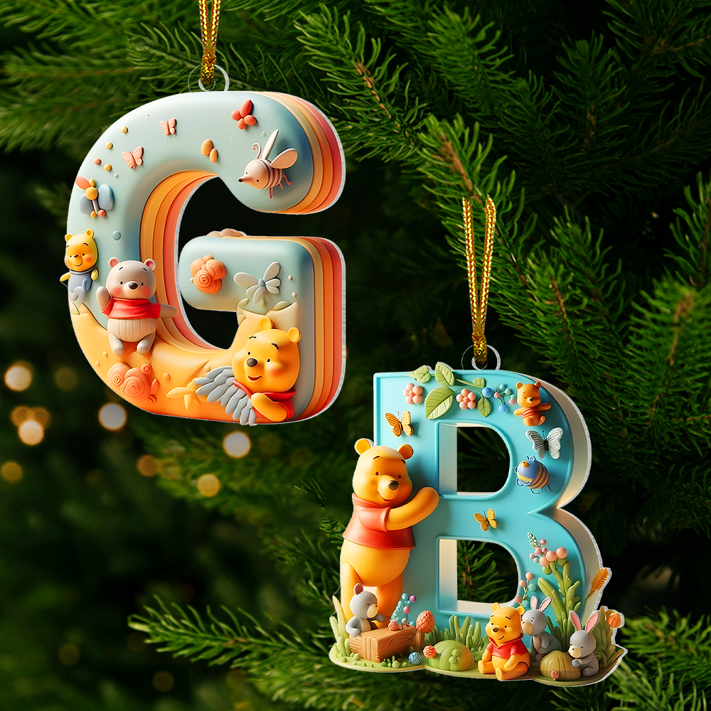 Personalized Movie-Themed Christmas Ornament - Custom Letter Design Ornament PopCulturePrints