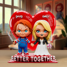Load image into Gallery viewer, Better Together - Personalized Horror Couple Acrylic Plaque Shaped Plaques PopCulturePrints
