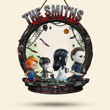 Load image into Gallery viewer, Embrace the Spooky Spirit - Horror Family Wood Sign - Personalized Gifts for Family Wood Sign PopCulturePrints
