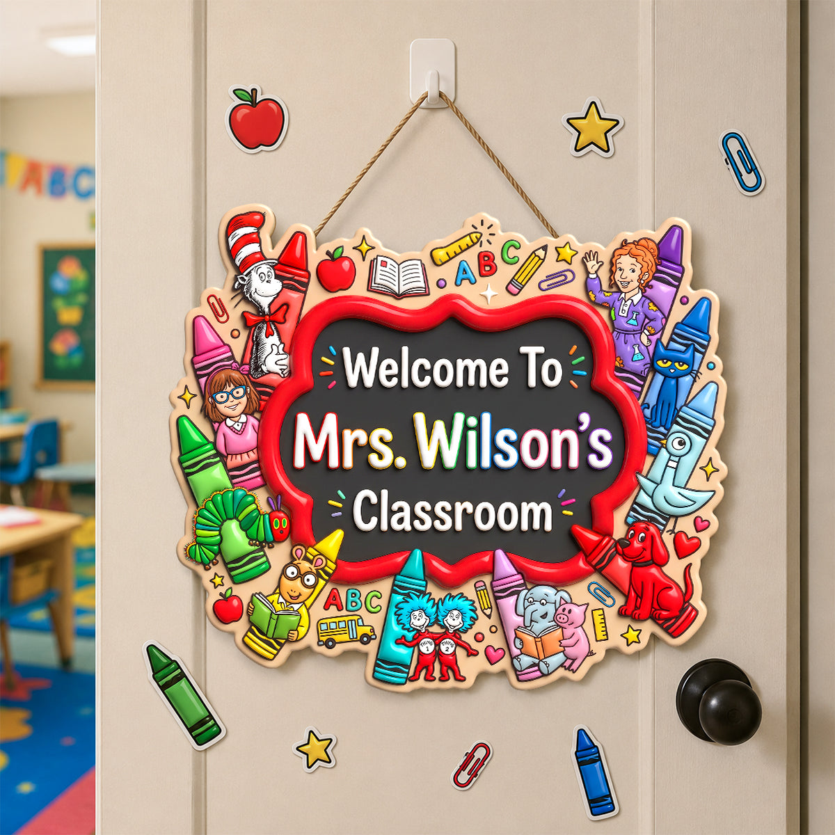 Welcome To Mrs. Wilson's Classroom - Personalized Classroom Decor Acrylic Sign