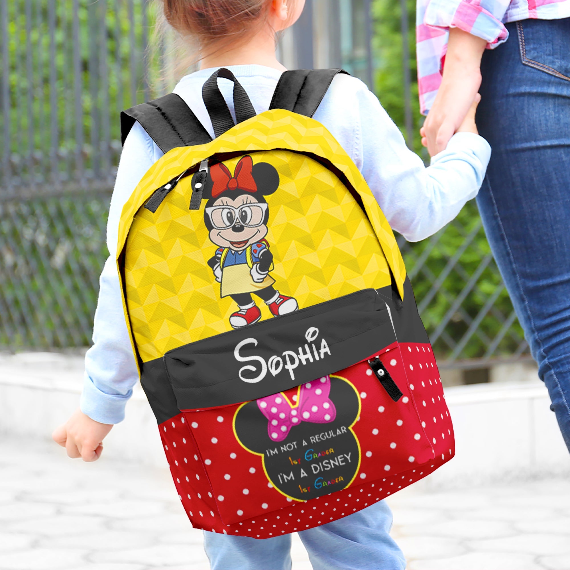 Personalized Kid's Backpack with Cartoon Mouse Design Backpack PopCulturePrints