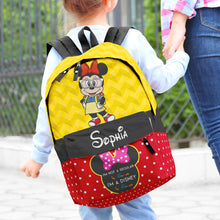 Load image into Gallery viewer, Personalized Kid's Backpack with Cartoon Mouse Design Backpack PopCulturePrints
