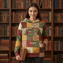 Load image into Gallery viewer, "I Have No Shelf Control" Comfy Reading Vibes Hoodie - Personalized Gifts for Book Lovers AOP Products PopCulturePrints
