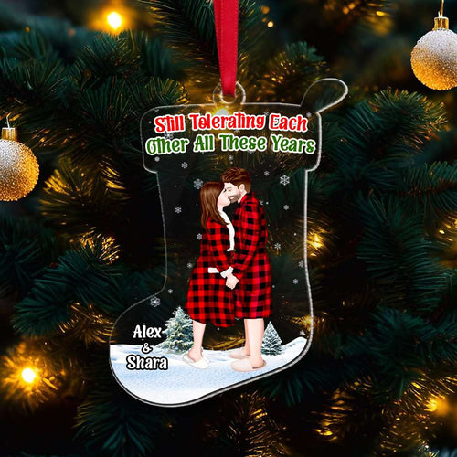 Personalized Couple's Christmas Ornament - Perfect Holiday Gift | Valentine's Day Gifts Ornament PopCulturePrints