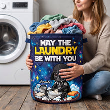 Load image into Gallery viewer, Legend Warrior Doing Laundry Quilted Laundry Basket - Personalized Gifts 05todh290626 Laundry Basket PopCulturePrints
