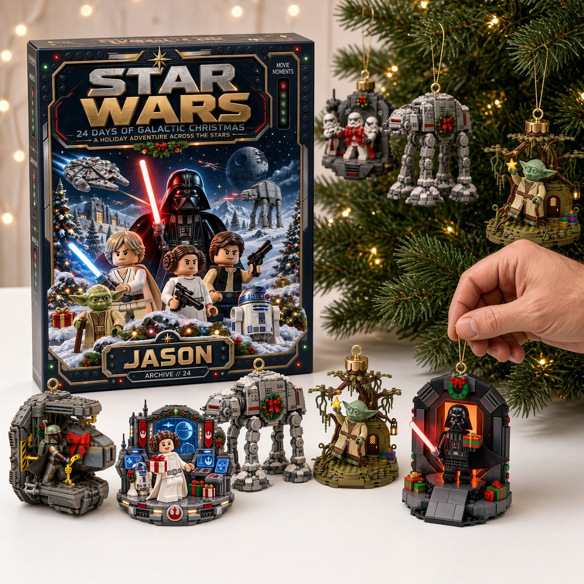 "A Galactic Adventure Awaits!" - Legend Cosmic Art Advent Calendar Blind Box Ornaments - Personalized Gifts for Star Wars Fans Advent Calendar PopCulturePrints