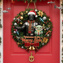 Load image into Gallery viewer, Welcome Christmas Wood Sign - Personalized Star Wars Themed Gift for Family &amp; Friends Wood Sign PopCulturePrints
