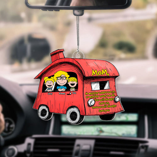 Drive Safe We Love You - Personalized Car Ornament for Mom Keychains PopCulturePrints