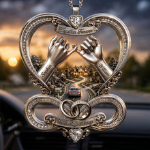 Load image into Gallery viewer, "Together Forever" - Infinity Love Car Ornament - Personalized Gifts for Couples Ornament PopCulturePrints
