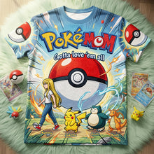 Load image into Gallery viewer, "Gotta Love 'Em All!" - Personalized Adventure Mom 3D Shirt - Unique Gifts for Moms &amp; Grandmas AOP Products PopCulturePrints
