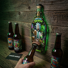 Load image into Gallery viewer, Wubba Lubba Dub Brew! - Personalized Crazy Scientist Wooden Wall Hanging Bottle Opener
