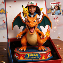 Load image into Gallery viewer, “Adventure Awaits!” - Custom Acrylic Plaque - Perfect Gift for Pokémon Fans, Kids, and Collectors Shaped Plaques PopCulturePrints
