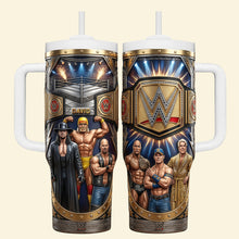 Load image into Gallery viewer, “Unleash Your Inner Champion!” - Arena Championship Fighter 40oz Tumbler - Personalized Gift for Any Wrestler Fan Tumbler Cup PopCulturePrints
