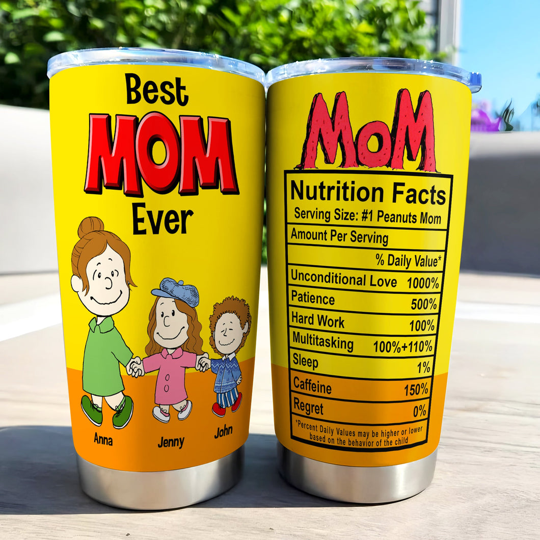 Best Mom Ever - Personalized Tumbler Gift for Mom & Grandma Tumbler Cup PopCulturePrints