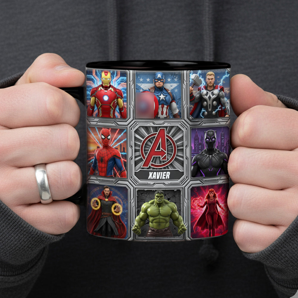 Unleash Heroic Moments - Personalized Coffee Accent Mug Coffee Mug PopCulturePrints