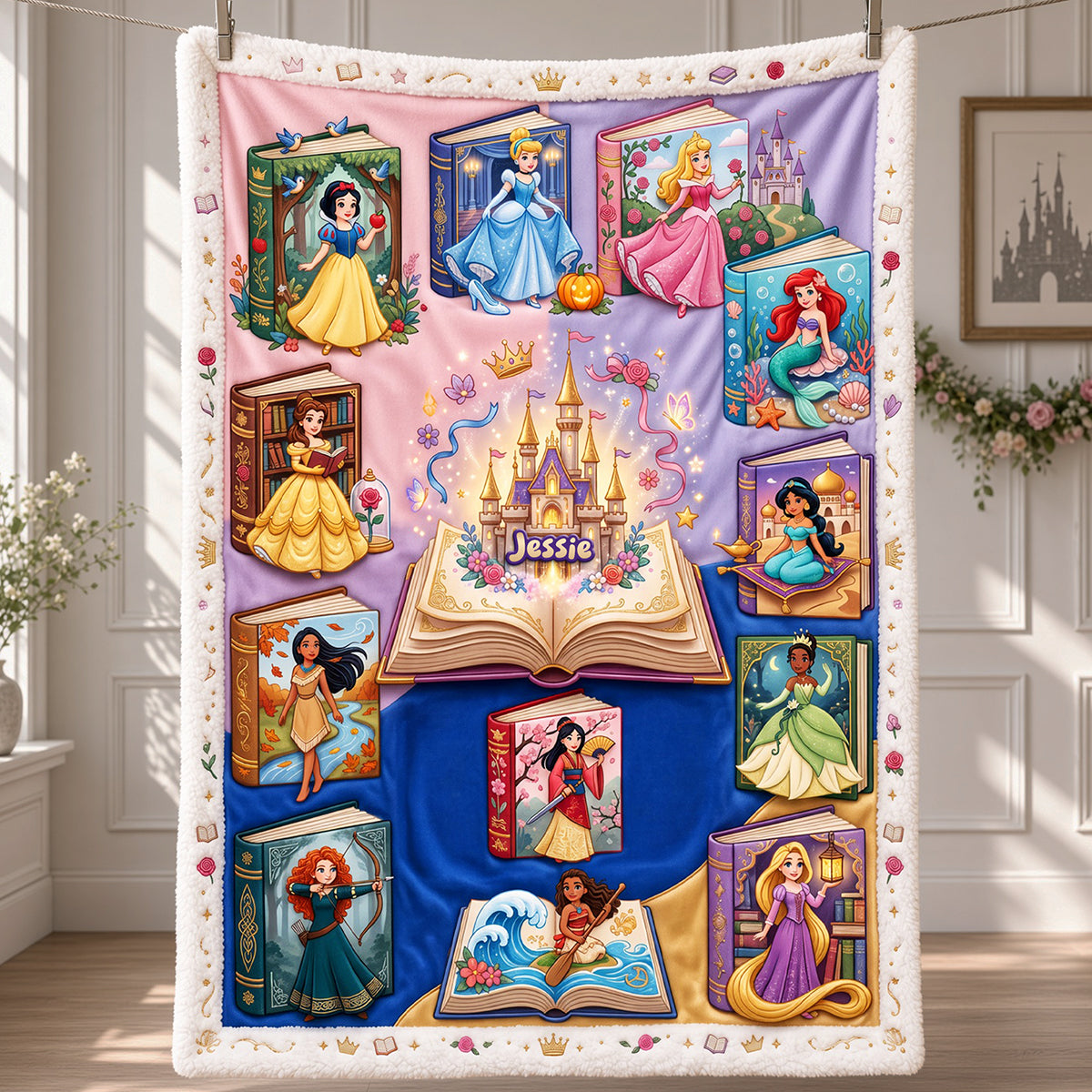Unleash the Magic: Fairytale Princess Dream Blanket - Personalized Gift for Fantasy Lovers Blanket PopCulturePrints