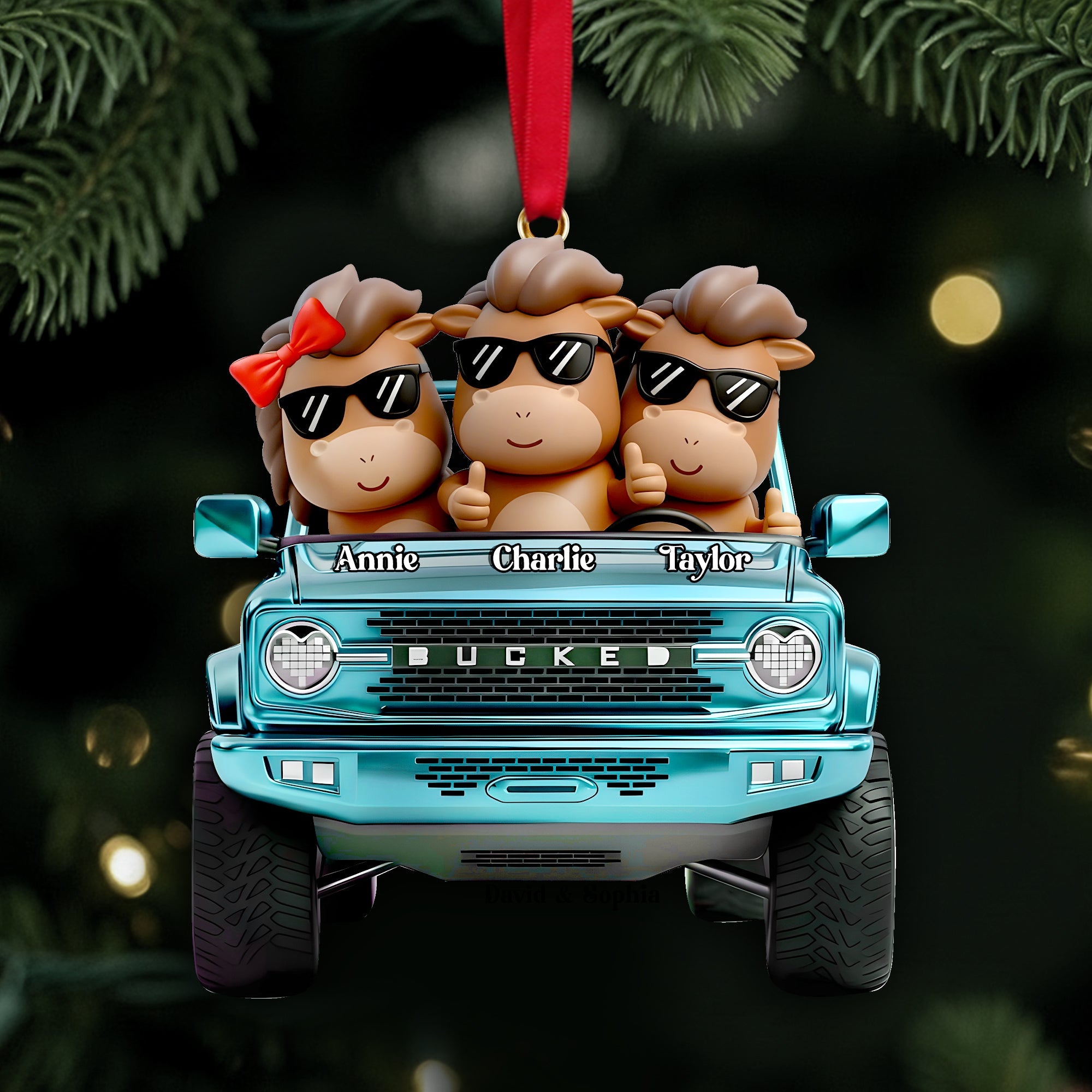 “Ride Into Adventure” - Cool Off-Road Bucking Gang Acrylic Ornament - Personalized Gifts For Off-Road Lovers Ornament PopCulturePrints
