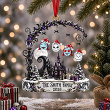 Load image into Gallery viewer, “Embrace the Gothic Spirit” - Customizable Gothic Family Castle Ornament - Unique Christmas Gift for Families, Friends, and Loved Ones
