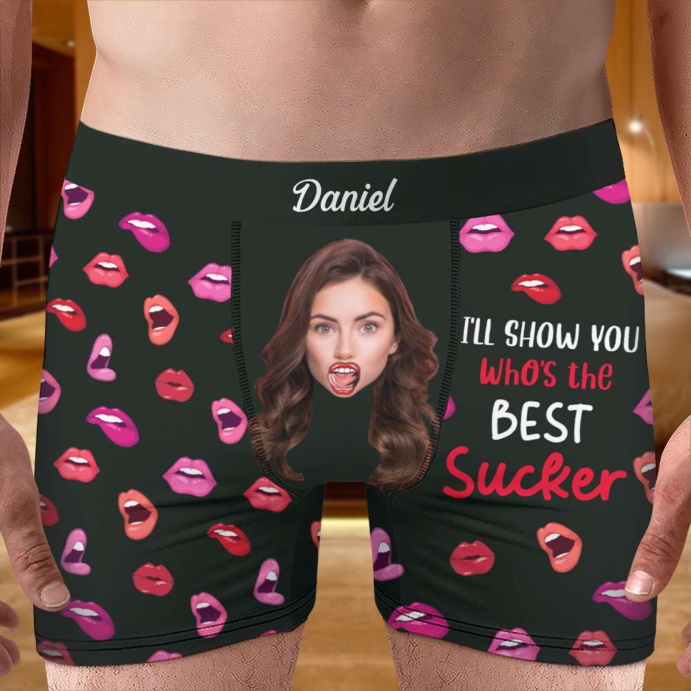 Personalized Lip Print Boxer Briefs for Couples Boxer Briefs PopCulturePrints