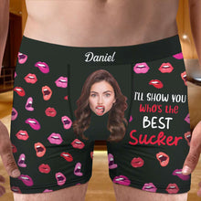 Load image into Gallery viewer, Personalized Lip Print Boxer Briefs for Couples Boxer Briefs PopCulturePrints
