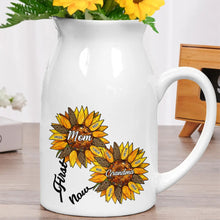 Load image into Gallery viewer, &quot;Celebrate Love with Sunflowers&quot; - Personalized Ceramic Flower Vase - Perfect Gift for Mom, Grandma, and Aunties Flower Vase PopCulturePrints
