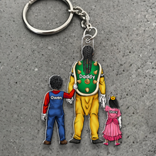 Load image into Gallery viewer, “Celebrate Dad’s Gaming Adventures!” - Gamer Dad Keychain - Personalized Gift for Dad, Grandpa, and more Keychains PopCulturePrints
