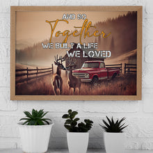 Load image into Gallery viewer, Personalized Deer Couple Canvas Print - Together We Built a Life We Loved Poster &amp; Canvas PopCulturePrints
