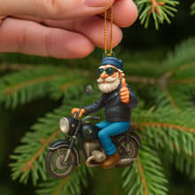 Load image into Gallery viewer, “Ride with Joy!” - Customizable Caricature Art Acrylic Ornament for Bikers - Perfect Gift for Motorcycle Enthusiasts Ornament PopCulturePrints
