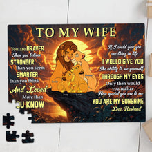 Load image into Gallery viewer, Personalized Romantic Jigsaw Puzzle – 'To My Wife' Gift Jigsaw Puzzles PopCulturePrints
