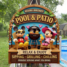 Load image into Gallery viewer, Relax &amp; Enjoy: Custom Wood Sign for Couples - Perfect Personalized Gift for Friends &amp; Family Wood Sign PopCulturePrints
