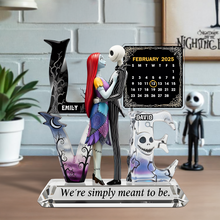 Load image into Gallery viewer, Love Beyond Time: Personalize Your Romantic Skull Couple Acrylic Plaque - Perfect Gift for Couples Shaped Plaques PopCulturePrints
