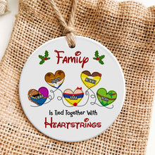 Load image into Gallery viewer, Custom Family Heartstrings Ornament Ornament PopCulturePrints
