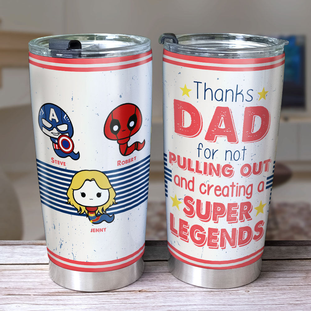 Super Legends Personalized Dad Tumbler