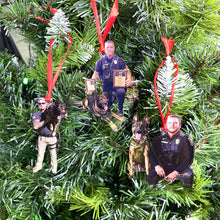 Load image into Gallery viewer, Personalized Police Officer and K-9 Partner Ornament - Custom Photo Gift
