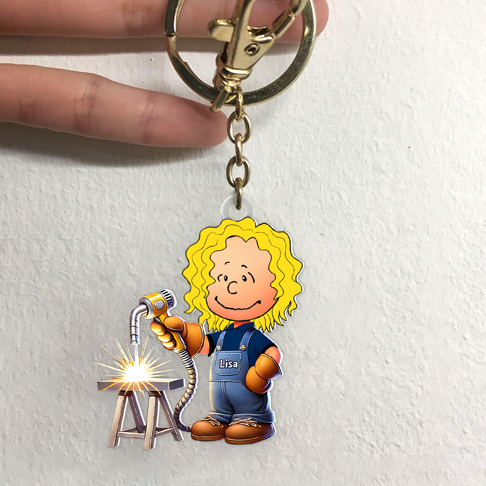 Personalized Welder Keychain - Custom Gift for Welding Enthusiasts Keychains PopCulturePrints