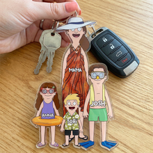 Load image into Gallery viewer, Together With Mom - A Heartwarming Personalized Gift for Mom or Grandma Keychains PopCulturePrints
