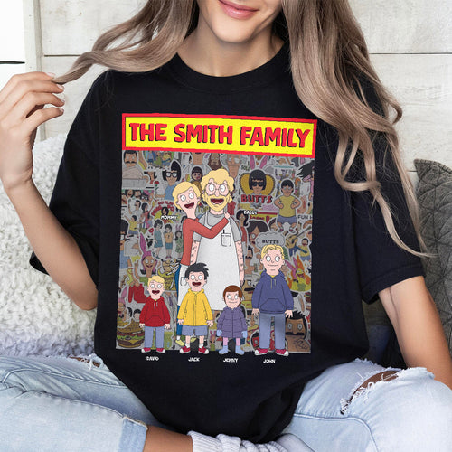 Personalized Smith Family Cartoon T-Shirt Shirts PopCulturePrints