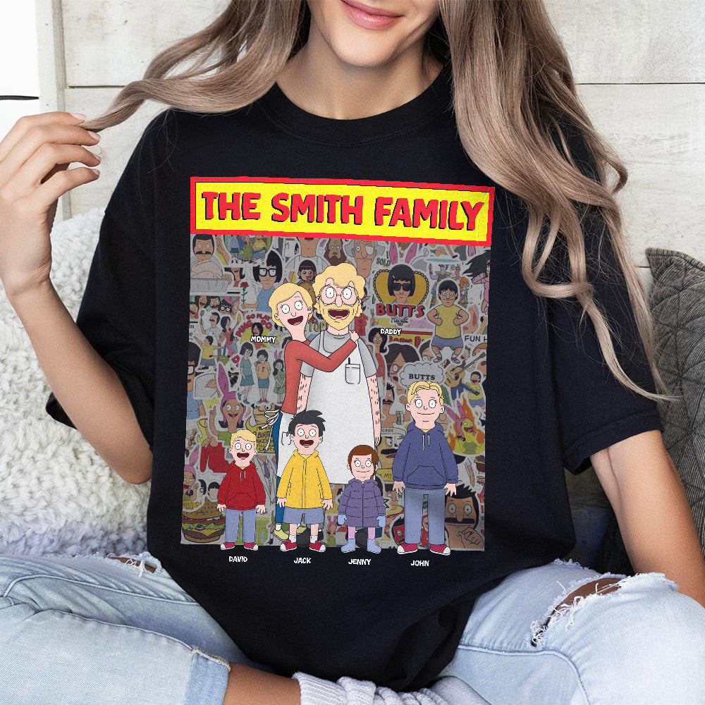 Personalized Smith Family Cartoon T-Shirt Shirts PopCulturePrints
