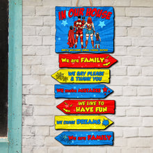 Load image into Gallery viewer, Personalized Superhero Family Wooden Signs - Custom Wall Decor Wood Sign PopCulturePrints
