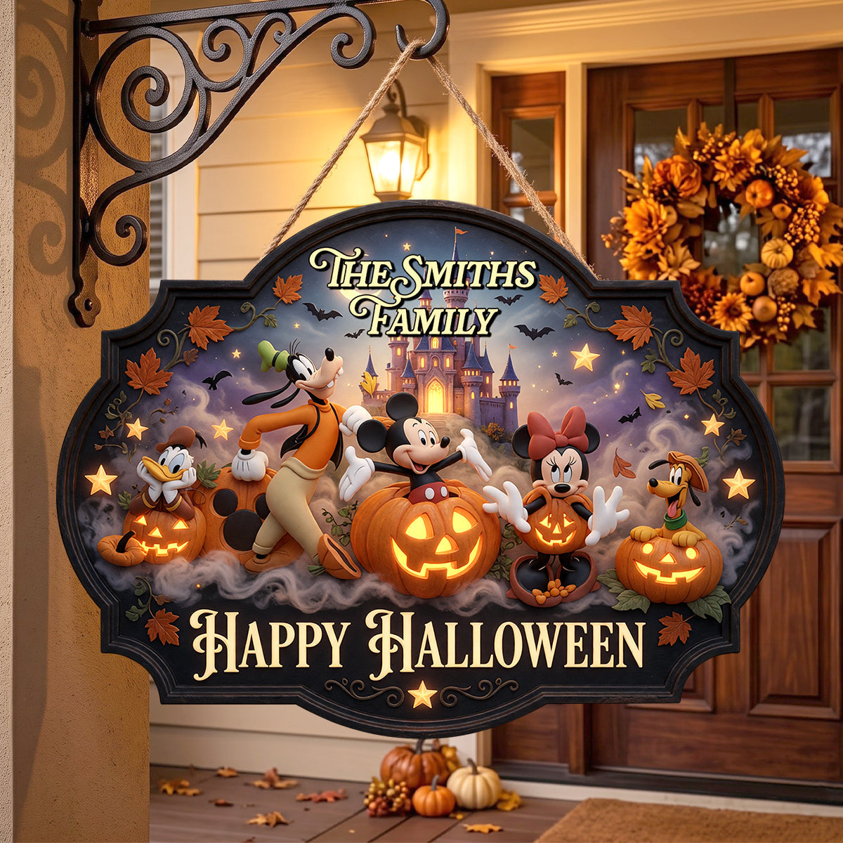 Happy Halloween Acrylic Sign - Personalized Halloween Gifts For Family 03natn060826 Acrylic Sign PopCulturePrints