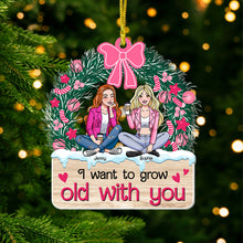 Load image into Gallery viewer, Personalized Couple Christmas Ornament | Grow Old With You Design | Valentine&#39;s Day Gifts Ornament PopCulturePrints
