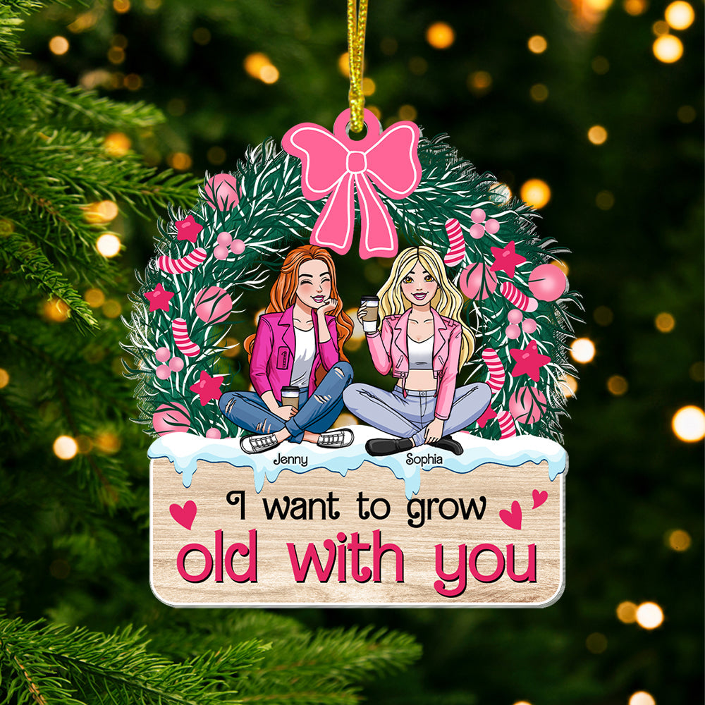 Personalized Couple Christmas Ornament | Grow Old With You Design | Valentine's Day Gifts Ornament PopCulturePrints