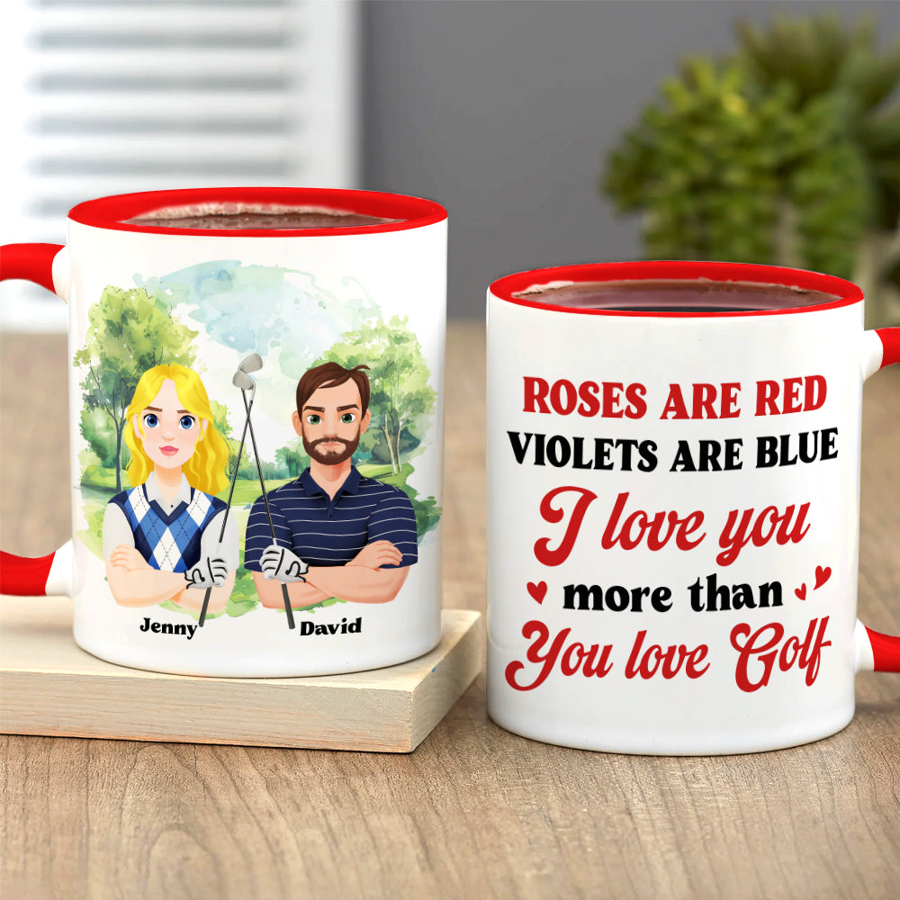 Personalized Golf Couple Coffee Mug - Perfect Gift for Golf Lovers Coffee Mug PopCulturePrints