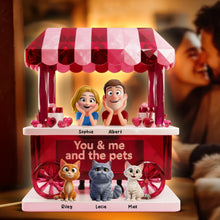 Load image into Gallery viewer, “You &amp; Me and Our Furry Friends” - Couples Sweet Little Pet Gang Light Box - Personalized Gift for Pet Lovers Light Box PopCulturePrints
